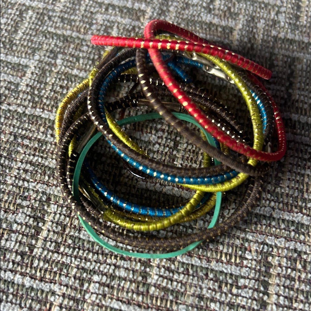 Vintage Colorful Elastic Hair Ties lot